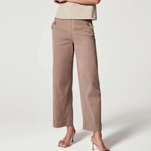 SPANX Wide Leg Pants in Tan